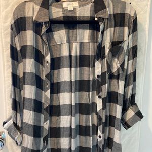 Buffalo check button down shirt